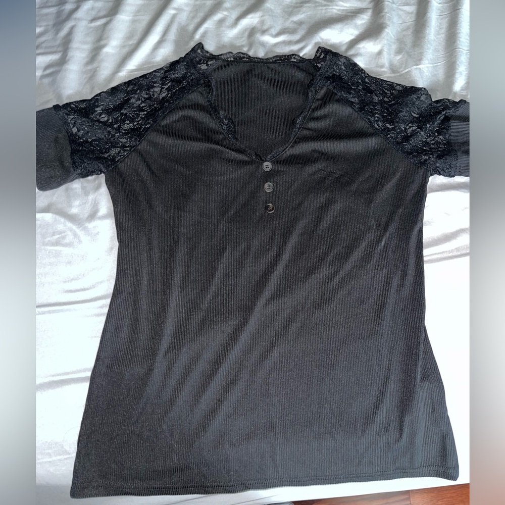 Black lace top